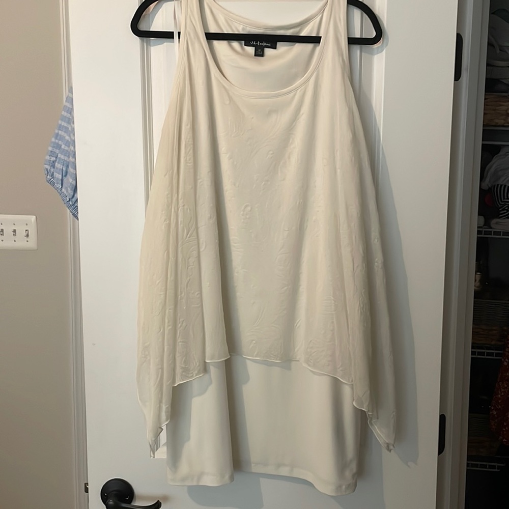 S.L. Fashions white dress